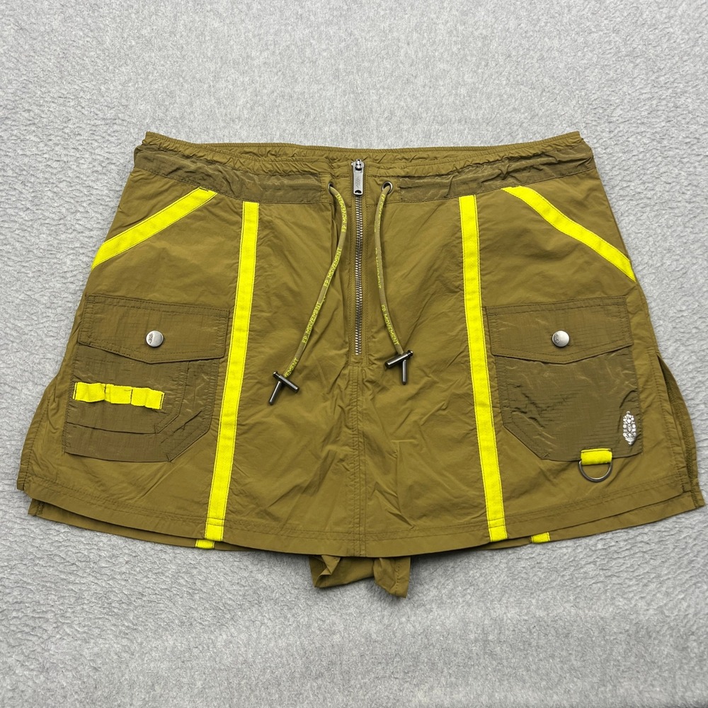 FP Movement Moonbeam Skort Womens Large Green Utility Cargo Lined Mini Hiking